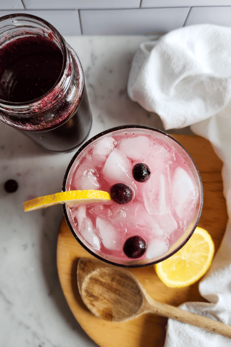 Homemade Blueberry Syrup for Cocktails