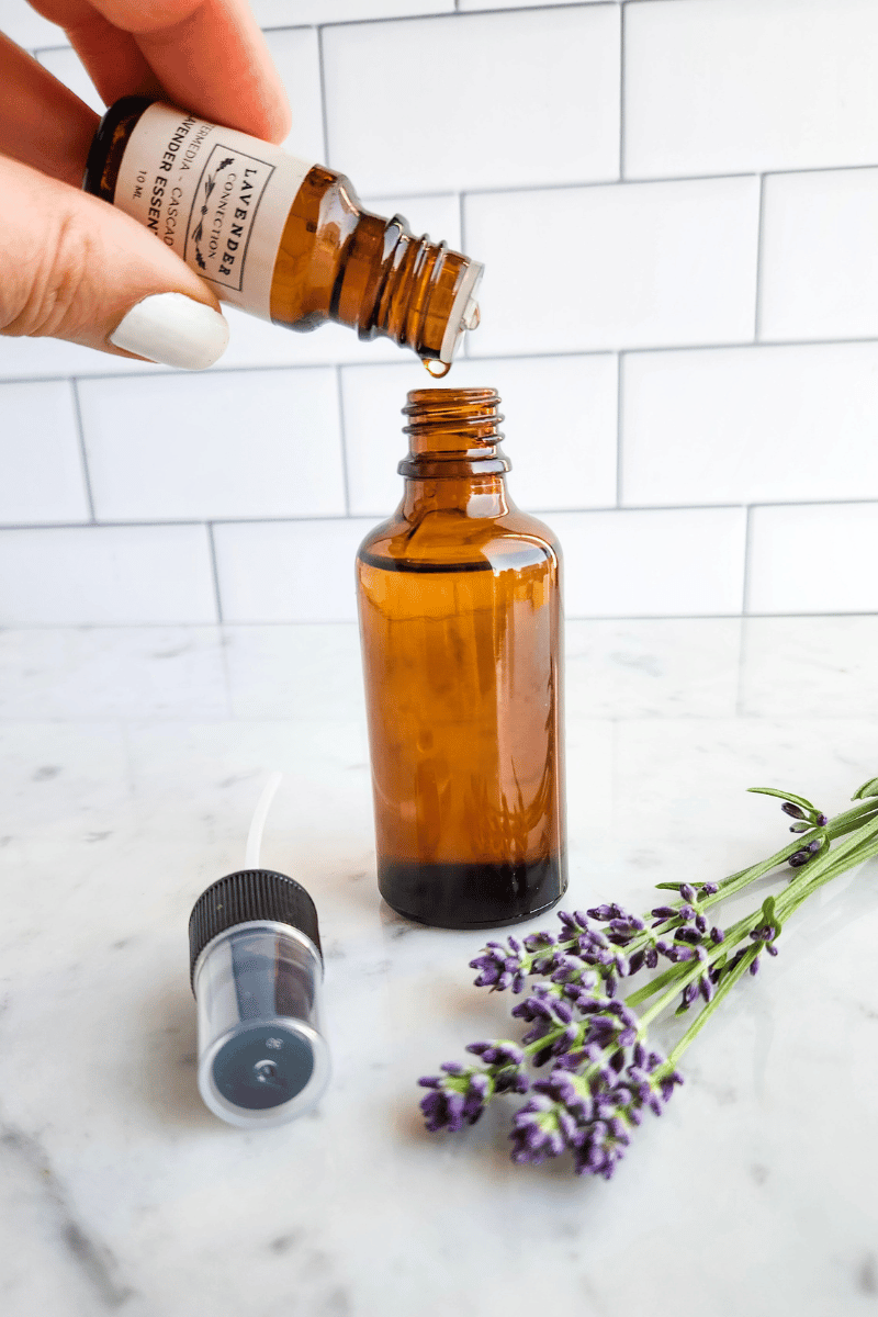 DIY Lavender Pillow Spray (Lavender Sleep Spray) Milk Glass Home