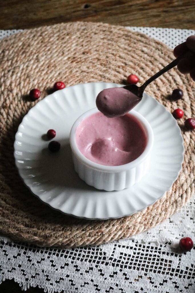 Easy Cranberry Mayonnaise {with Canned Cranberry Sauce}