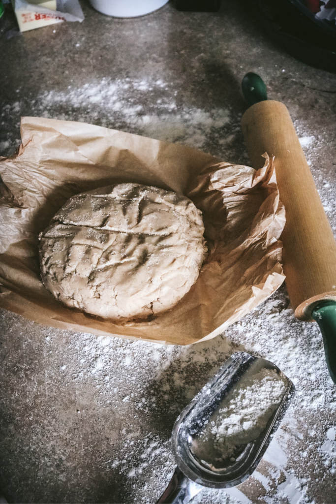 chilled honey gingerbread ready to roll.