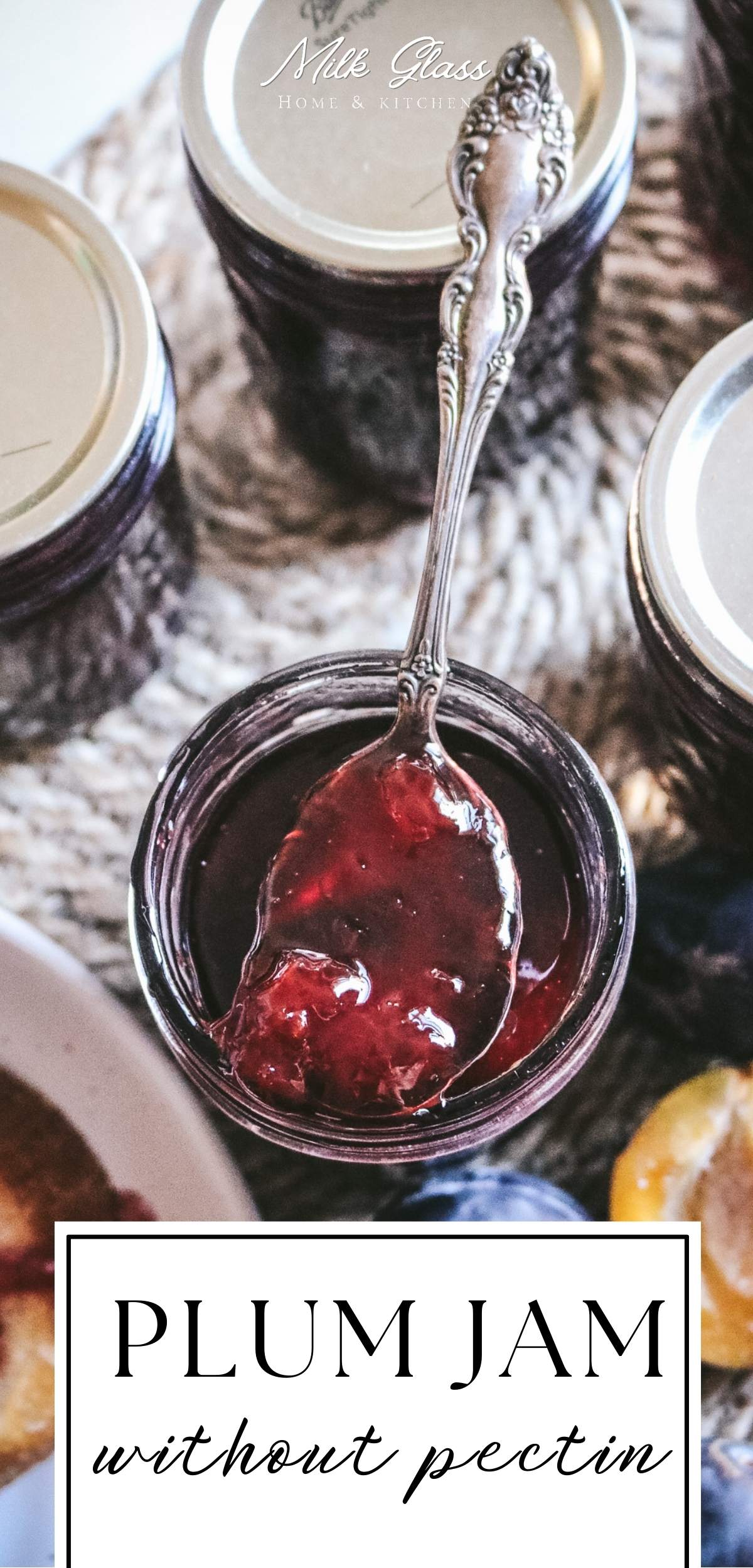 Easy Plum Jam Recipe without Pectin {Water Bath Canning}